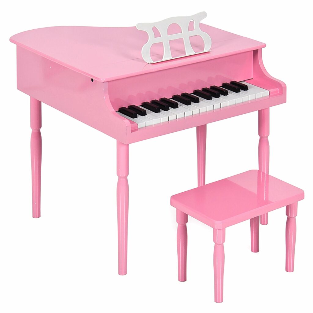 Pink kids piano girls